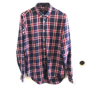 ZARA MAN Men's Long-sleeve Button-down Shirt